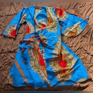 Beautiful African Wax Print Wrap Dress